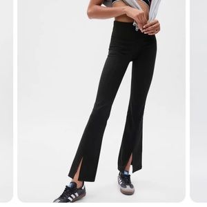 GAP black ponte pants with split seam
